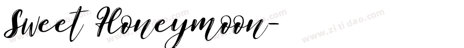 Sweet Honeymoon字体转换